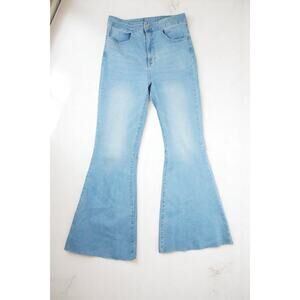 Simple Society High Waist Flare Jeans – Light Wash – Size Not Tagged – Y2K 70s 9